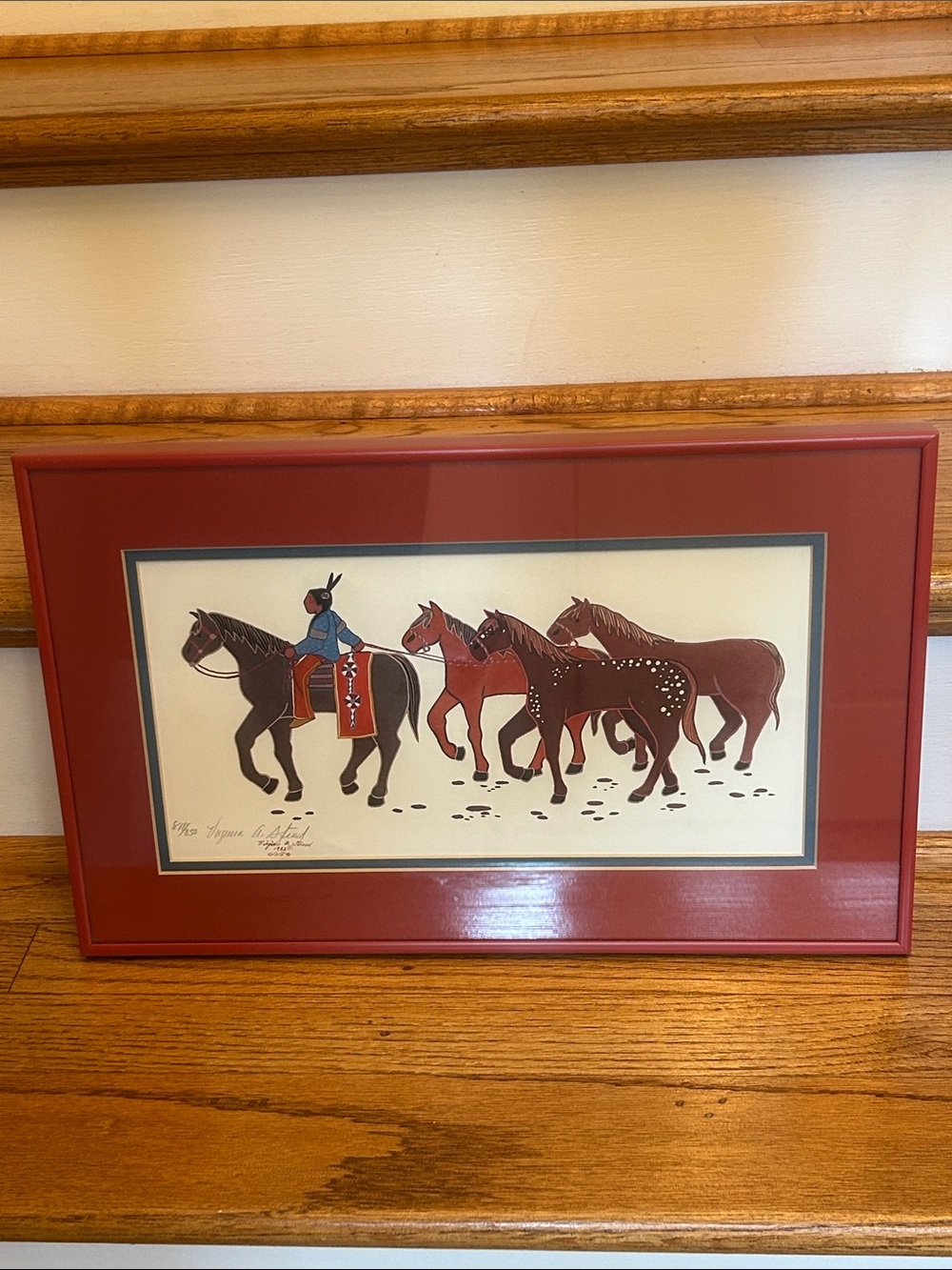 Virginia A. Stroud Framed LE Signed Print Titled "A Bride's Worth" 1982